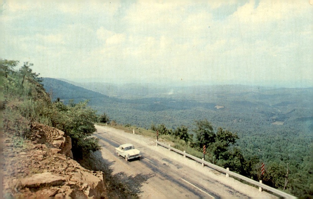 Ozark Mountains Drive from Harrison to Hot Springs, Arkansas Postcard