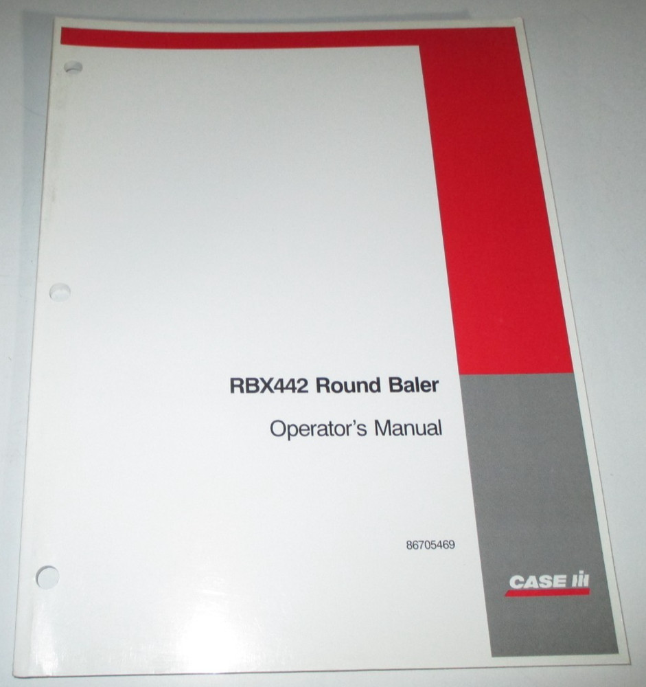 Case IH RBX442 Round Baler Operators / Maintenance Manual 7-02 86705469 CIH OEM!