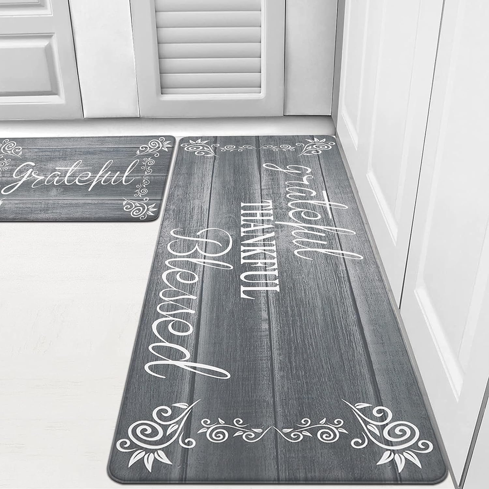 anti Fatigue Kitchen Mat Set of 2 Non Slip Cushioned Kitchen Mats for Floor Wate