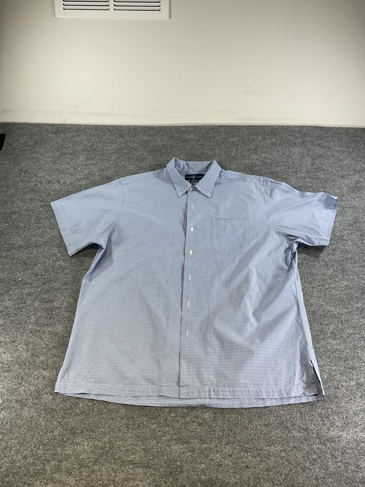 Polo Ralph Lauren Big Bob Camp Shirt Men’s XL Blue Check Short Sleeve Cotton