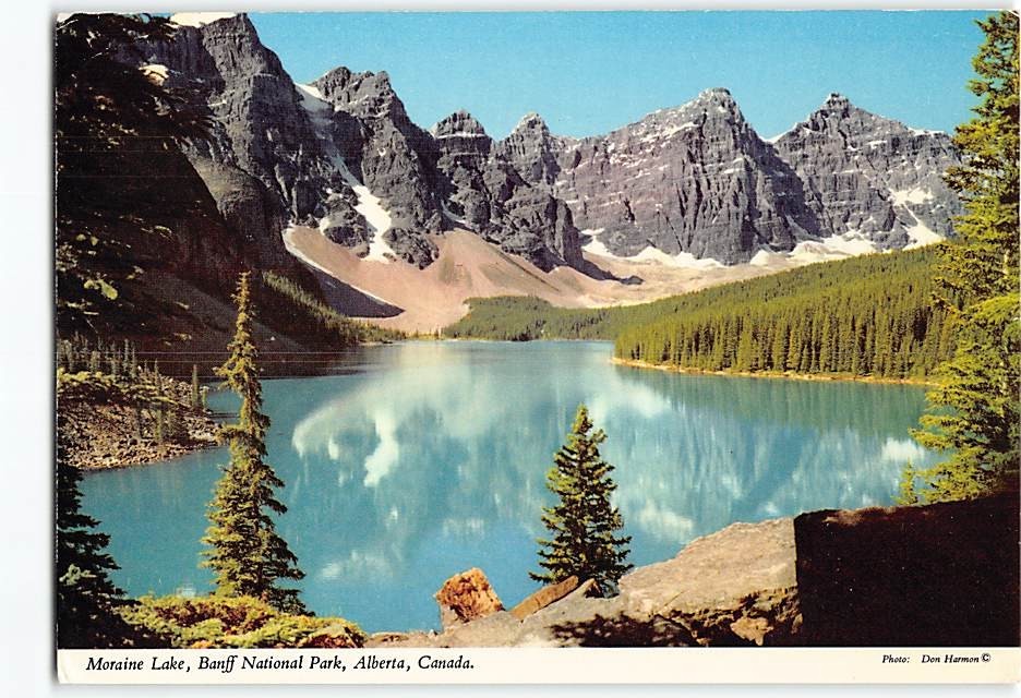 Postcard Moraine Lake Banff National Park Alberta Canada