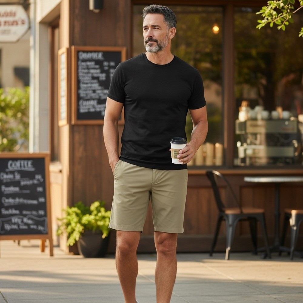 Lululemon Commission Shorts Mens 38 Khaki Tan 9 Inch Inseam Golf Chino Stretch