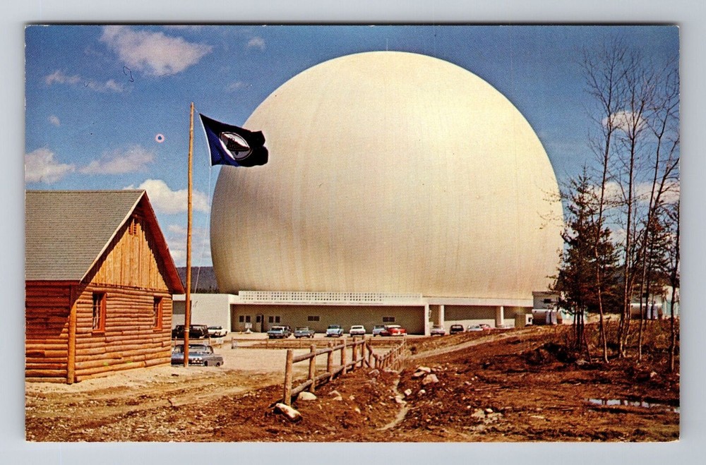 Andover ME-Maine, Earth Station, Antique, Vintage Souvenir Postcard