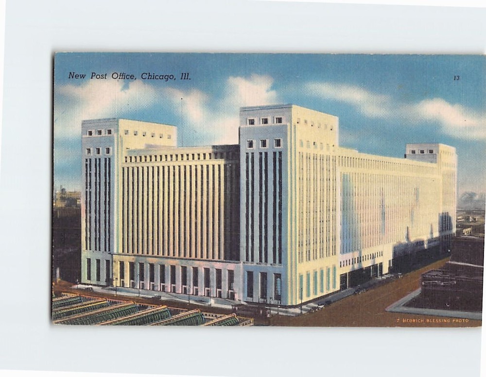 Postcard New Post Office Chicago Illinois USA