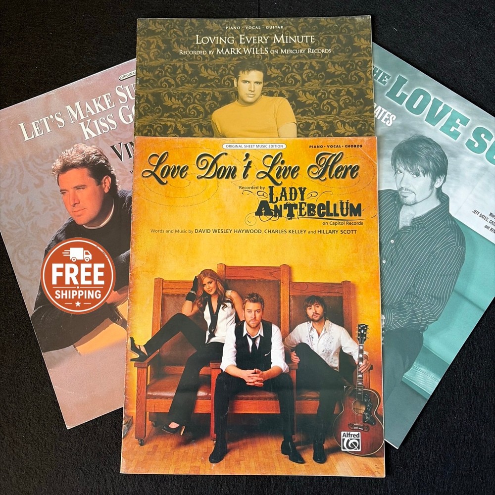 Country Love Songs Sheet Music Bundle Lot of 7 Piano Vocal Guitar PVG