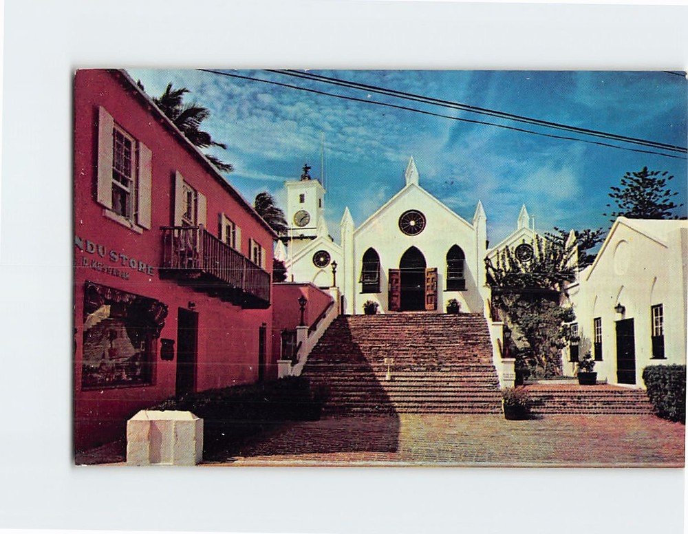 Postcard St. Peters Church St. Georges Bermuda British Overseas Territory