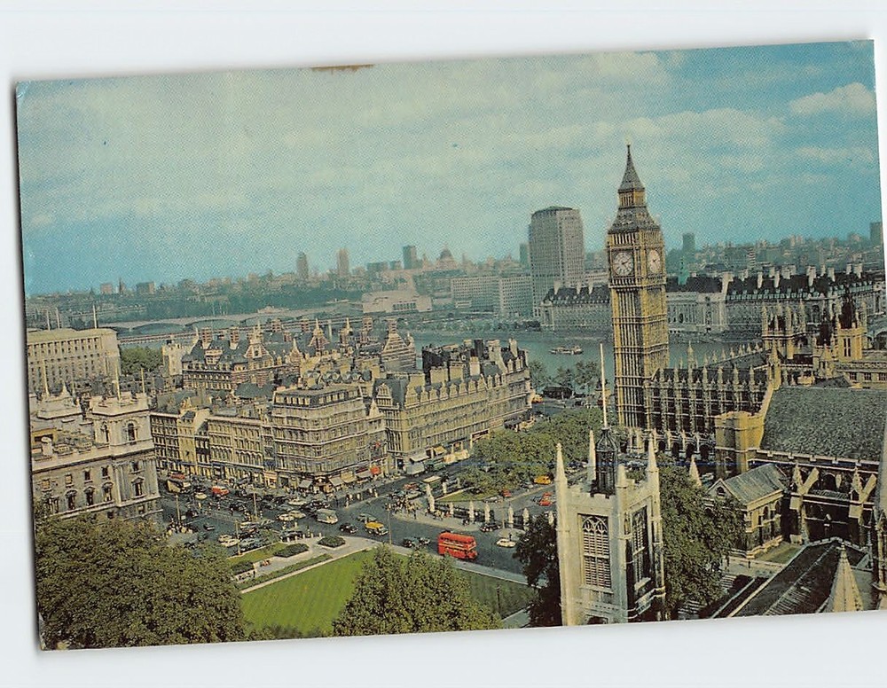 Postcard City Skyline & River Thames London England