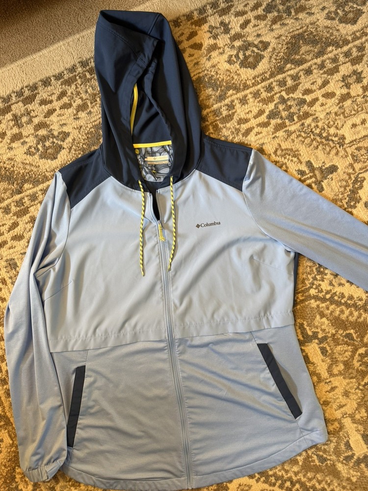 Women’s Columbia Vestavia Hills Lightweight Blue Full Zip Hoodie Jacket XL