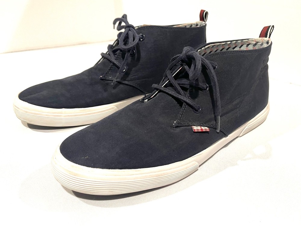 Ben Sherman High Top Chukka Casual Lace Up Sneakers Men’s Size 11, Navy Blue