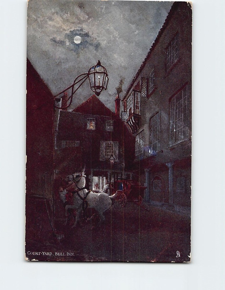 Postcard Court Yard Bull Inn Rochester England