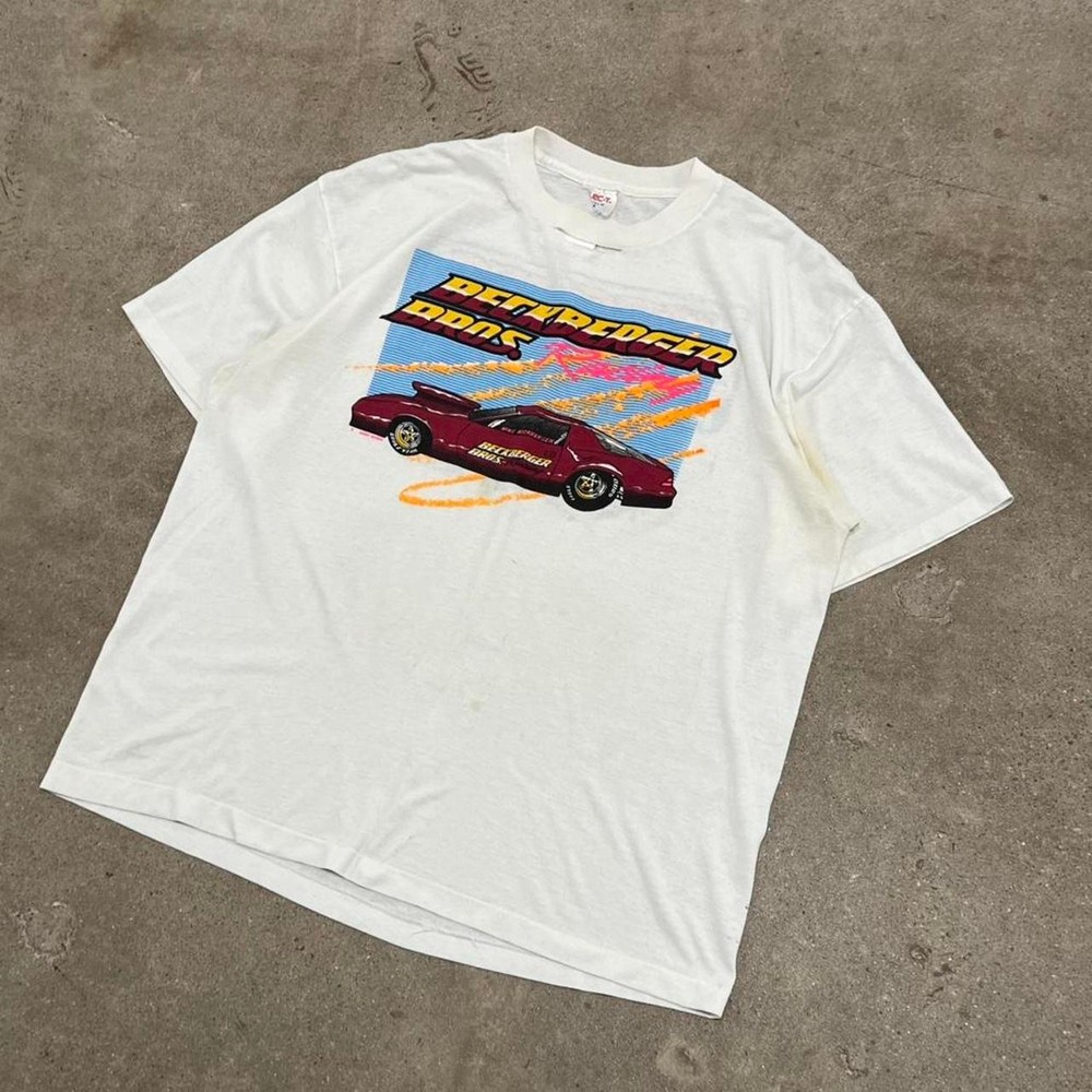 Vintage 80s 90s racing drag racing singlestitch shirt XL retro nhra