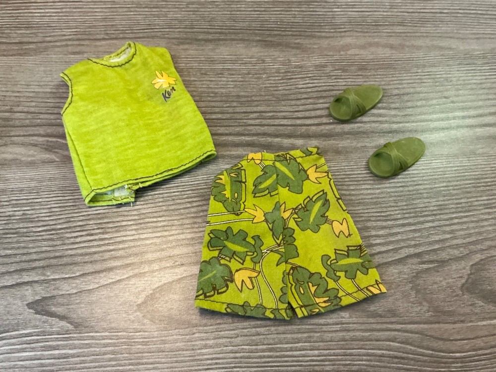 Mattel Barbie Ken Doll Clothes Shirt Shorts Swimsuit Shoes Lot