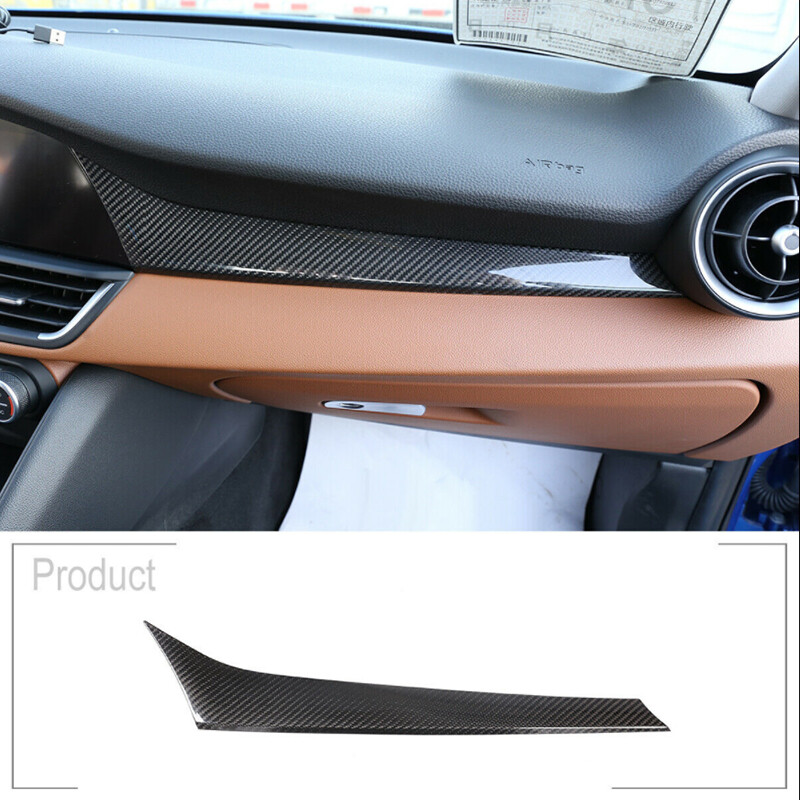 Real Carbon Fiber Dashboard Console Center Panel Trim for Alfa Romeo Giulia
