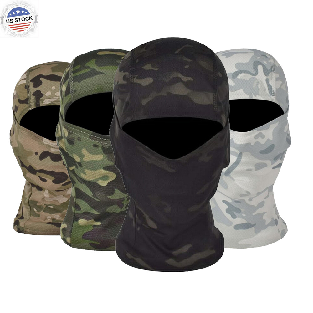 Tactical Airsoft Full Face Mask Balaclava Hood Headwear Motorcycle Hunting CS