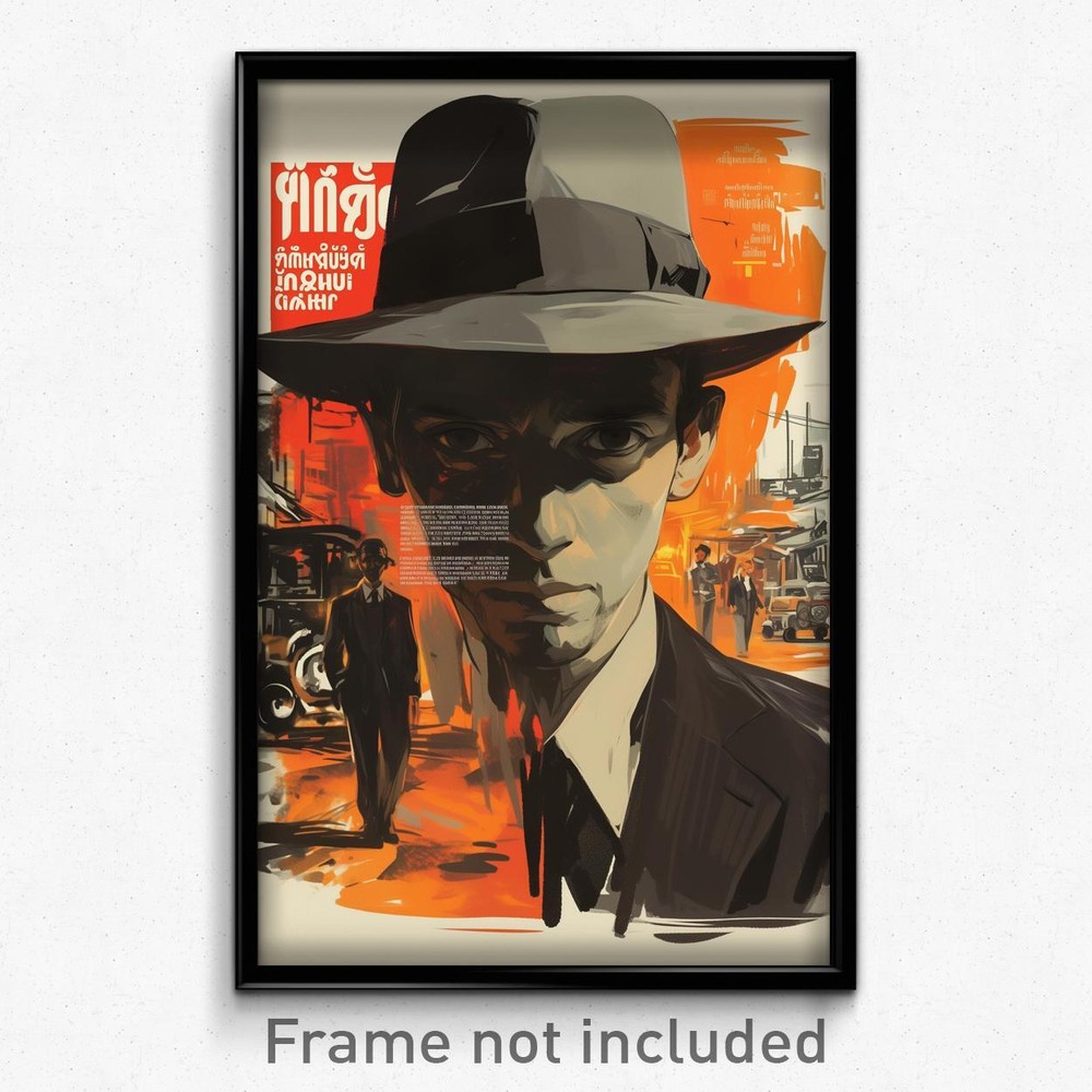 Thai Film Art Print - Boy in Oversized Hat, Insecure Mood