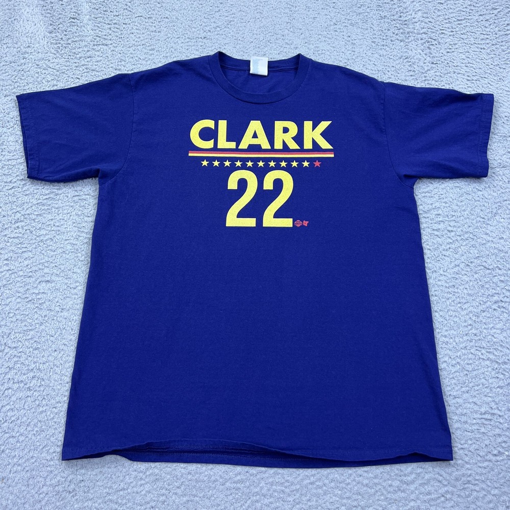 Caitlin Clark Shirt Indiana Fever #22 Blue Unisex Short Sleeve Graphic Tee Large