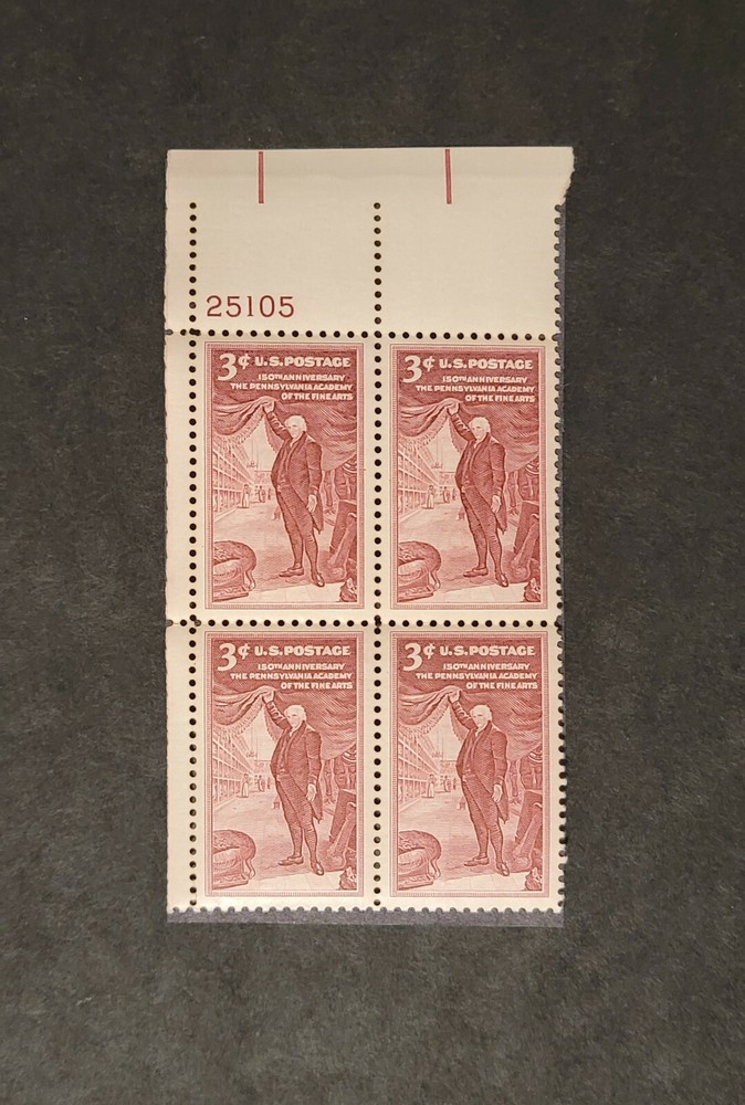 Scott #1064 PA Academy of Arts Plate Block MNH Stamps-image