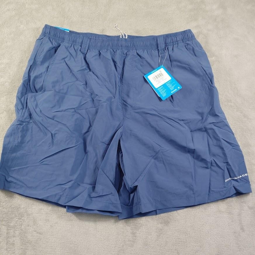 Columbia PFG Backcast IV Water Shorts Mens L Blue Omni-Shade 8 Inseam Fishing