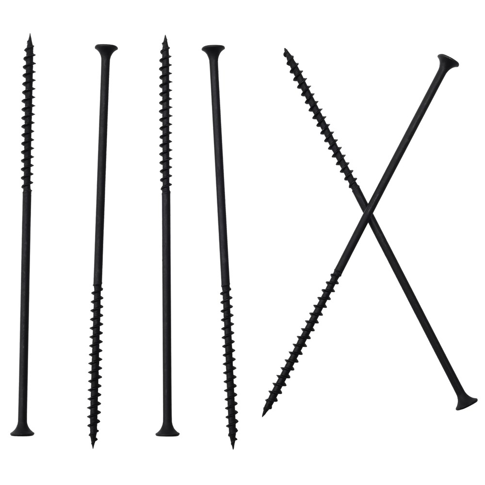 40pcs #10 6-inch Black Coarse Thread Phillips Bugle Head Drywall Screws