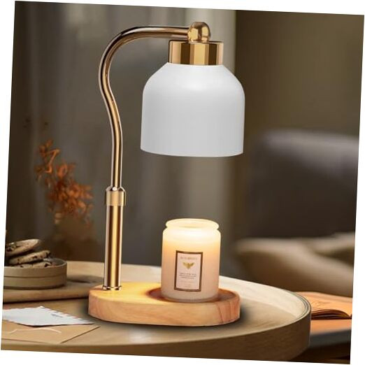Adjustable-Height Candle Warmer Lamp with Timer and Dimmer