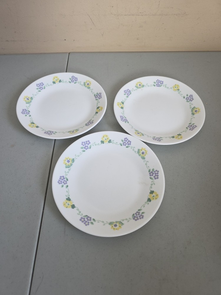 SET OF 3 - CORELLE - SECRET GARDEN - 6 3/4