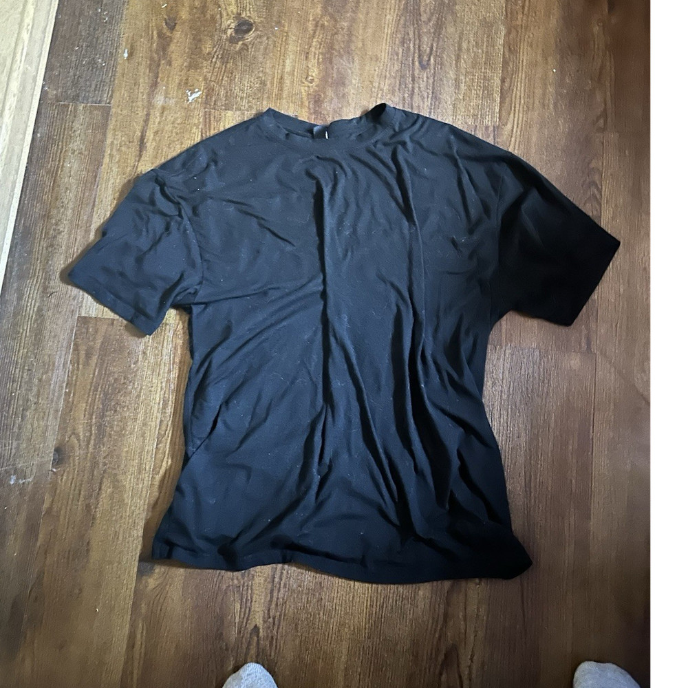 Manfinity Men's Motivational Graphic Black Crew Neck Short Sleeve T-Shirt Size L