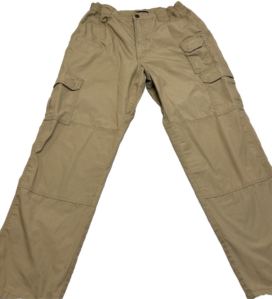 5.11 Tactical Pants Mens 32x32 Beige Cargo Straight Workwear Utility Canvas