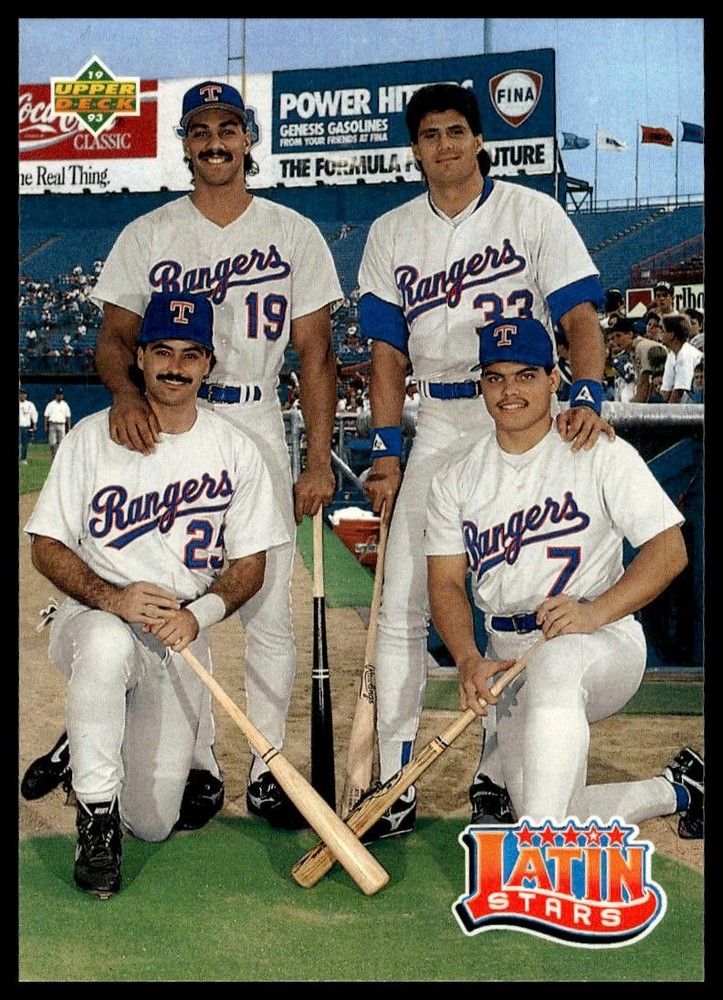 1993 Upper Deck #52 Latin Stars (Gonzalez/Canseco/Palmeiro/Rodriguez)