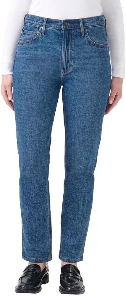 Kirkland Signature Women's High Rise Straight Jeans, Blue, Size 10