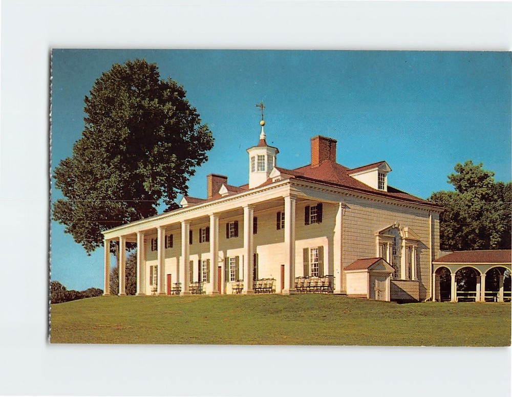 Postcard George Washington Mansion Mt. Vernon Virginia USA