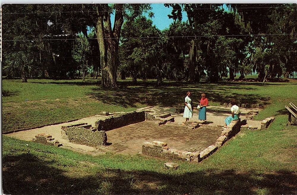 Postcard MONUMENT SCENE St. Simons Island Georgia GA m/09 AI0122