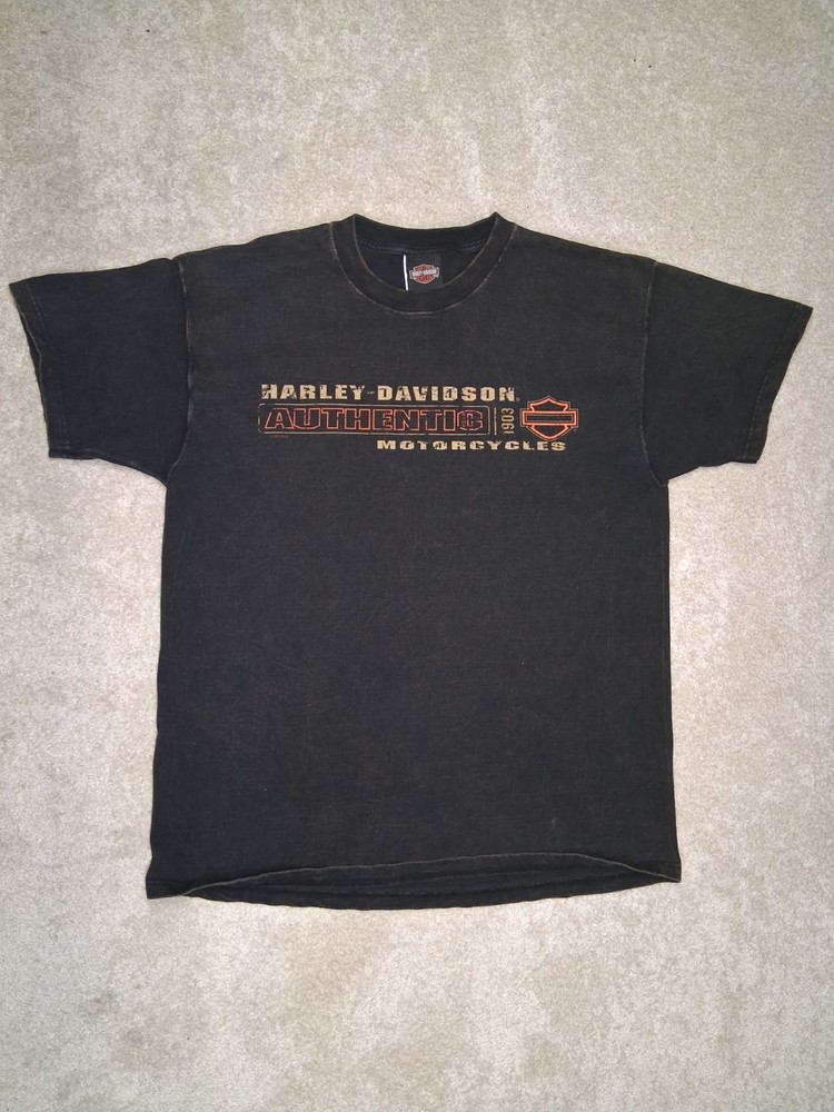 Vintage Y2K Harley-Davidson Shirt Mens XL Black Jackson Hole Wyoming Biker