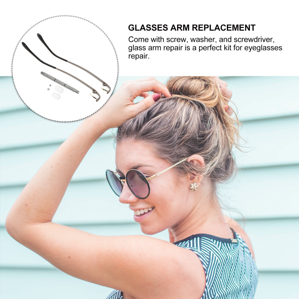 Glasses Repair Kit with Screwdriver Eyeglasses Replacement Parts
