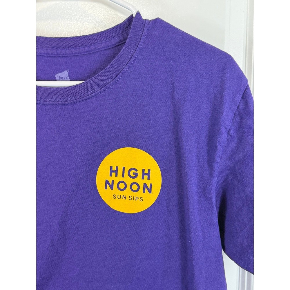 Hanes High Noon Sun Sips Gameday Kansas Football Purple T-Shirt Mens M KSU