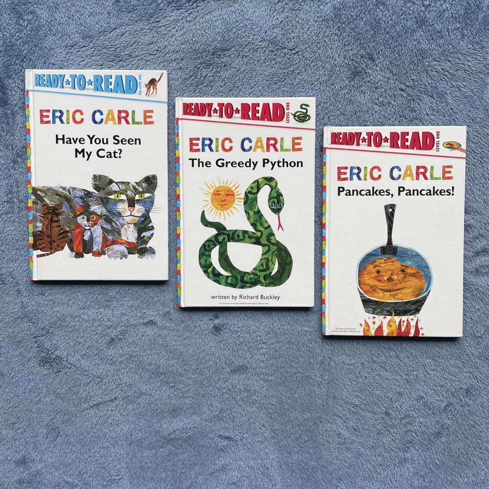 Eric Carle Set Of 3 Children Books Ready To Read Collection 2012-13 Great Shape