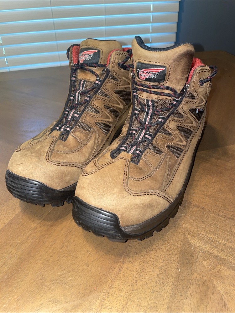 Red Wing Mens Size 10 EH Brown Waterproof Hiking Work Boots Worn Once