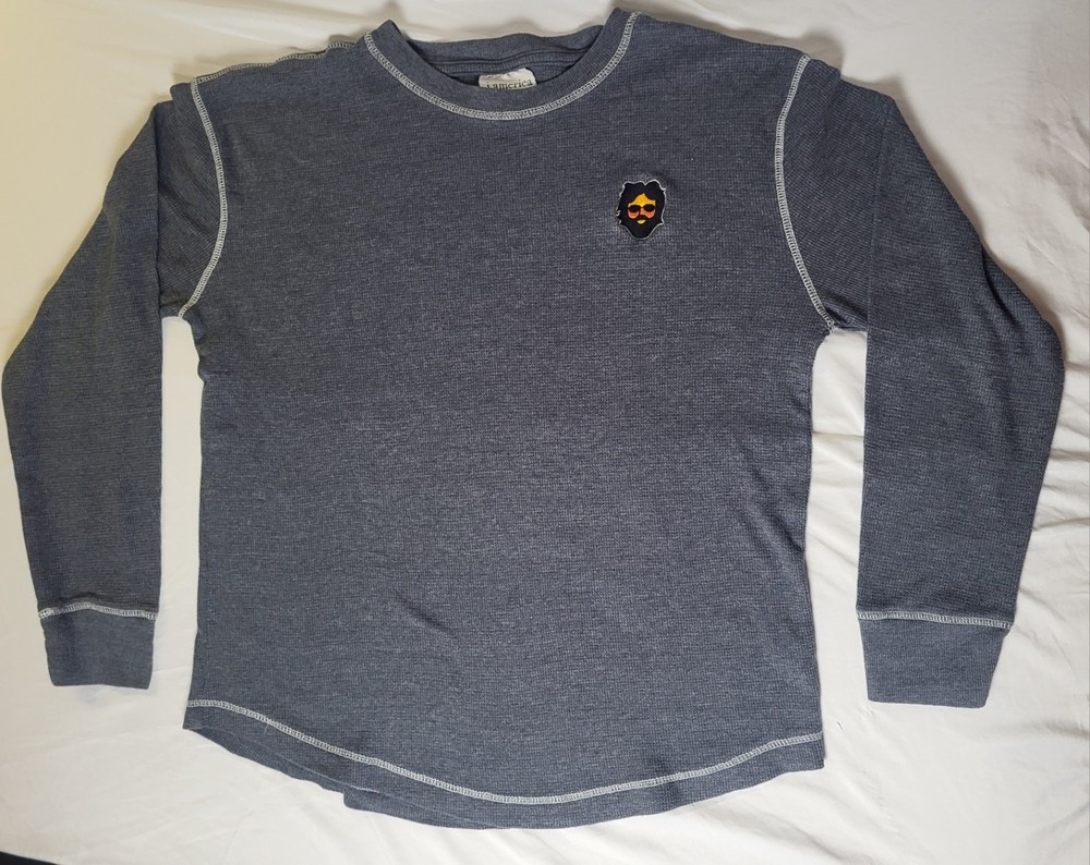 Vintage Style Jerry Garcia Embroidered Thermal L/S Tee | Grateful Dead | XL