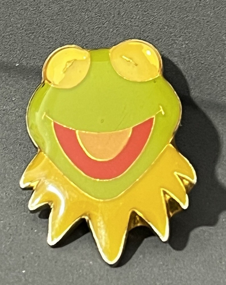 Vintage Kermit the Frog Muppets Enamel Pin Hat Lapel