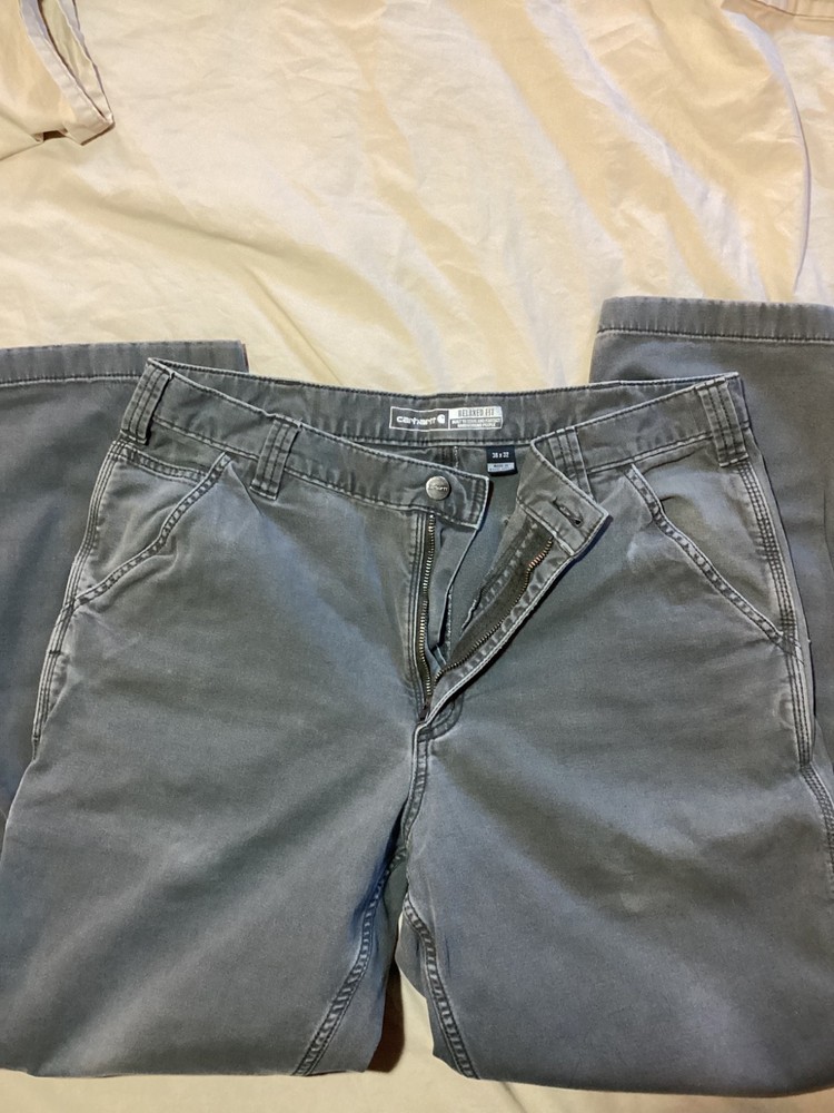 Carhartt Men's Force Relaxed Fit Ripstop Cargo Work Pants Size 36x32 Gray
