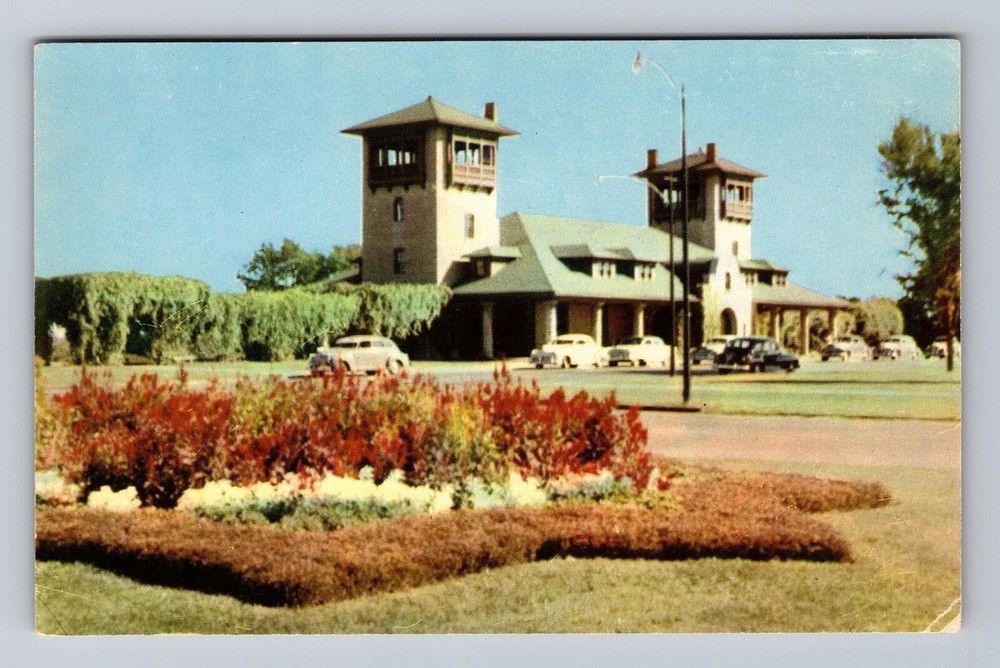 Missouri MO Kansas City Shelter House Flower Garden Swope Park Vintage Postcard