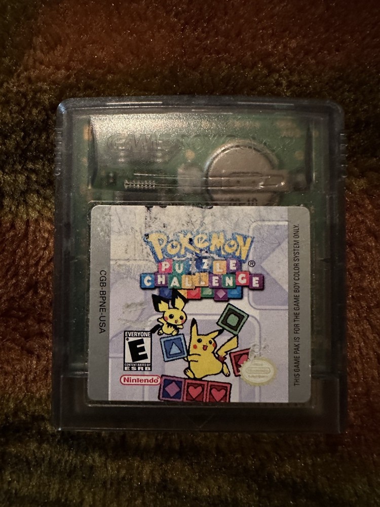 Pokémon Puzzle Challenge (Nintendo Game Boy Color, 2000) Cartridge Only