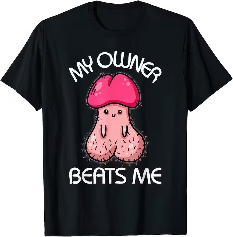 My Owner Beats Me Funny Rude T Shirt