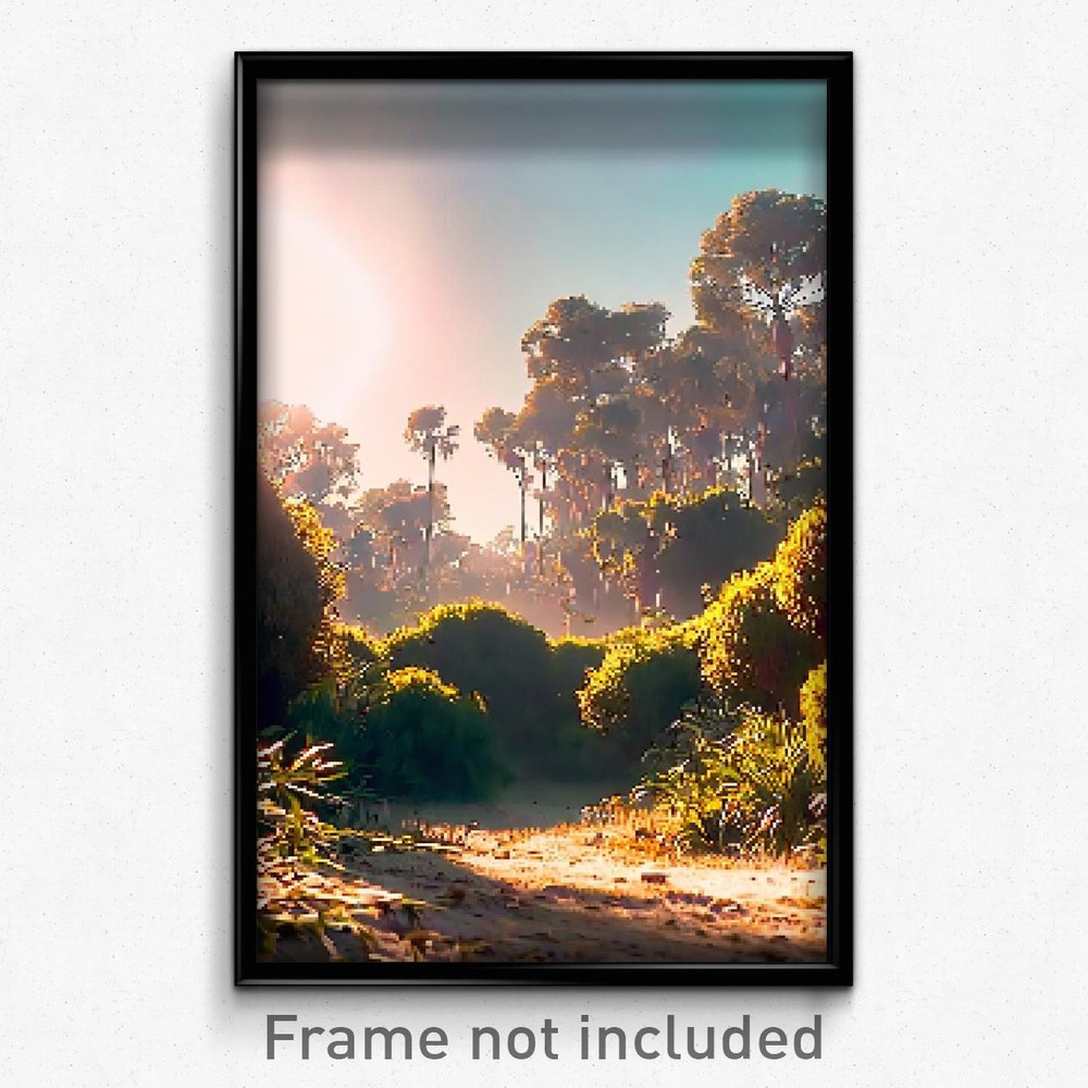 Psychedelic 8-Bit Pixel Art Scrub Print - Trippy Video Game Poster