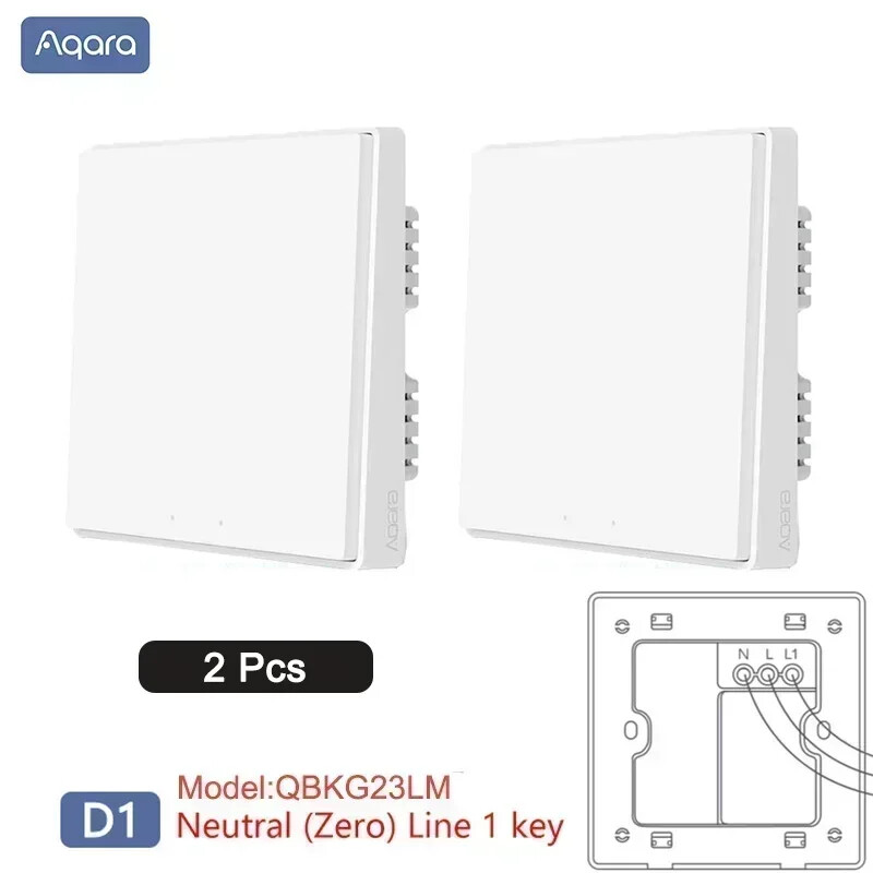 ZigBee Wall Smart Switch D1 Wireless Remote Control for Lights and Fire Wire