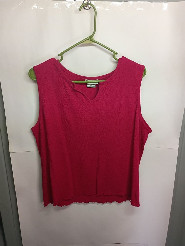 Faded Glory Women's Red Sleeveless Tank Top XL (16-18) 0094