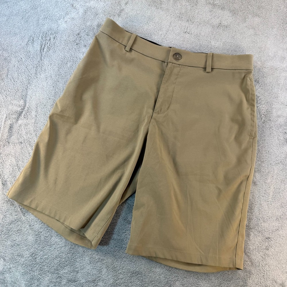 Nike Golf Dri-FIT Shorts Mens 32 Khaki Performance Stretch Flat Front