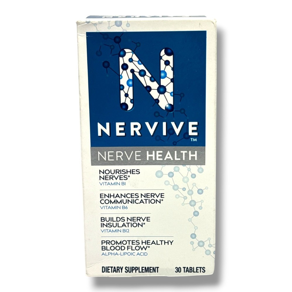 Nervive Nerve Health Dietary Supplement -30 Tablets- New In Box