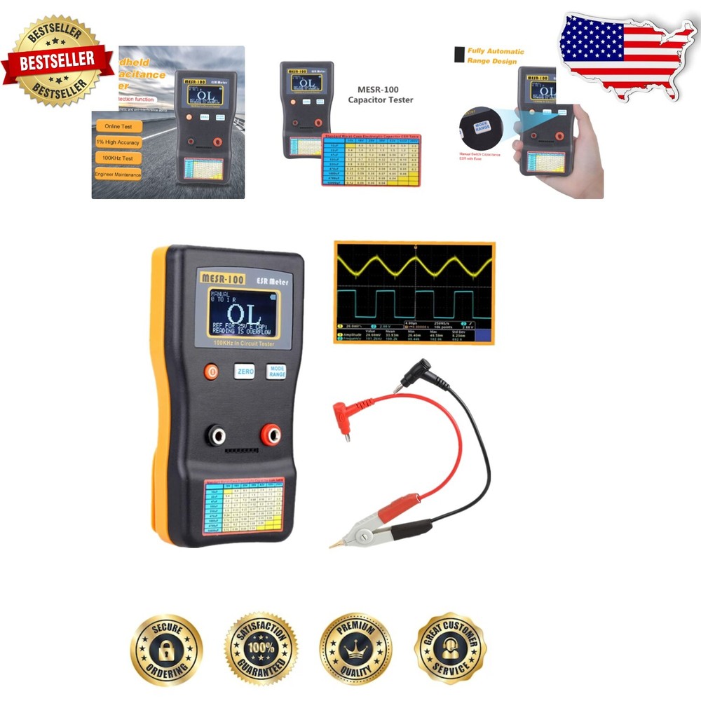 Battery-Powered MESR-100 ESR Meter for In-Circuit Testing & Low Ohm Measurement