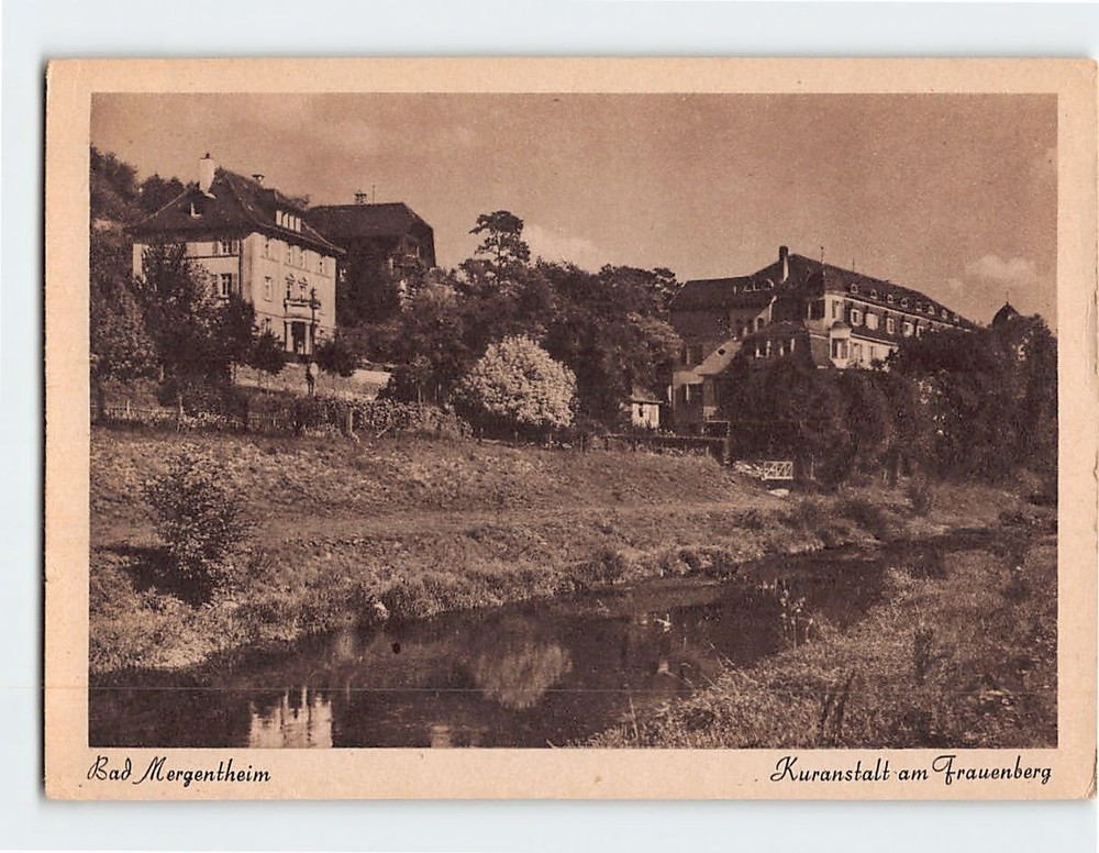 Postcard Kuranstalt am Frauenberg Bad Mergentheim Germany
