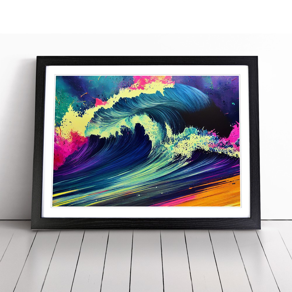 Paint Splash Ocean Wave Vol.1 Abstract Wall Art Print Framed Picture Poster
